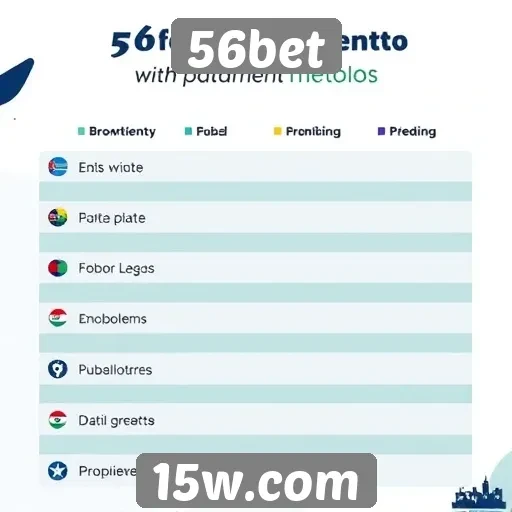 Métodos de pagamento aceitos na 56bet
